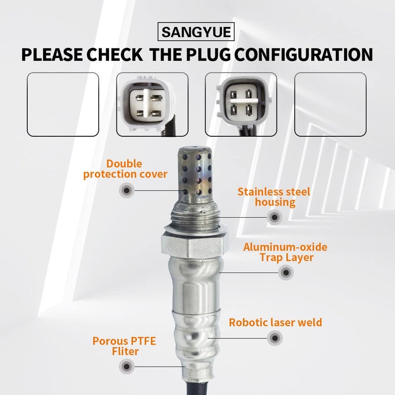 Sangyue 2X Oxygen Sensors for 2009 2010 Toyota Corolla 2.4L, 2006-2008 Toyota Rav4 2.4L Upstream + Downstream - Image 3